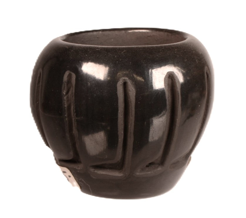 Santa Clara Pueblo Black Carved Pottery By Carol Velarde