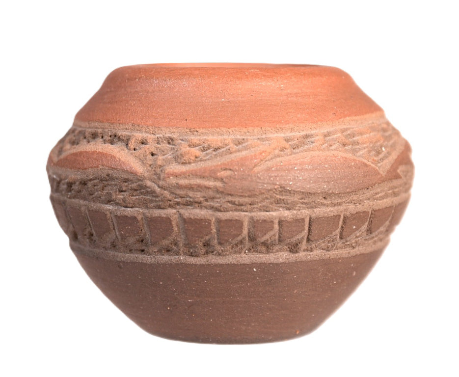 San Ildefonso Redware Pot By Jennifer Sisneros