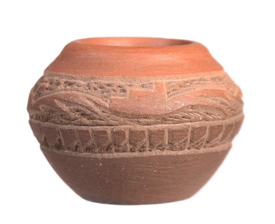 San Ildefonso Redware Pot By Jennifer Sisneros