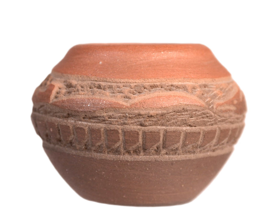 San Ildefonso Redware Pot By Jennifer Sisneros