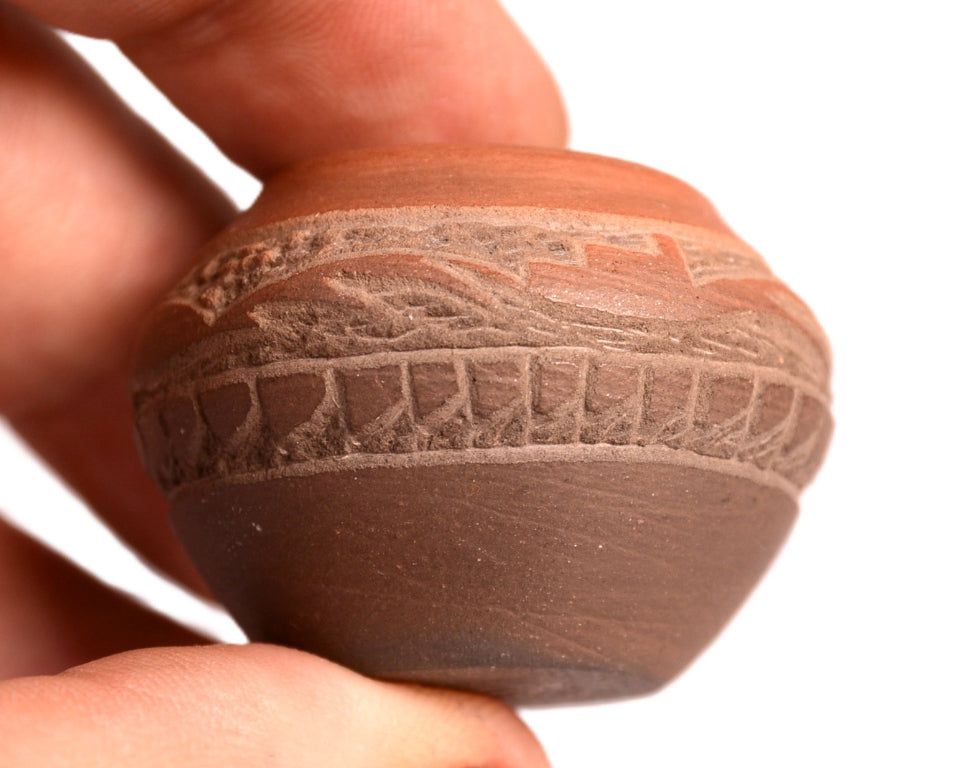 San Ildefonso Redware Pot By Jennifer Sisneros