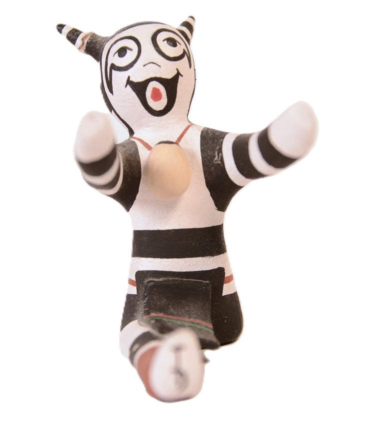 Hopi Pueblo Koshare Pottery Doll By Tony Dallas