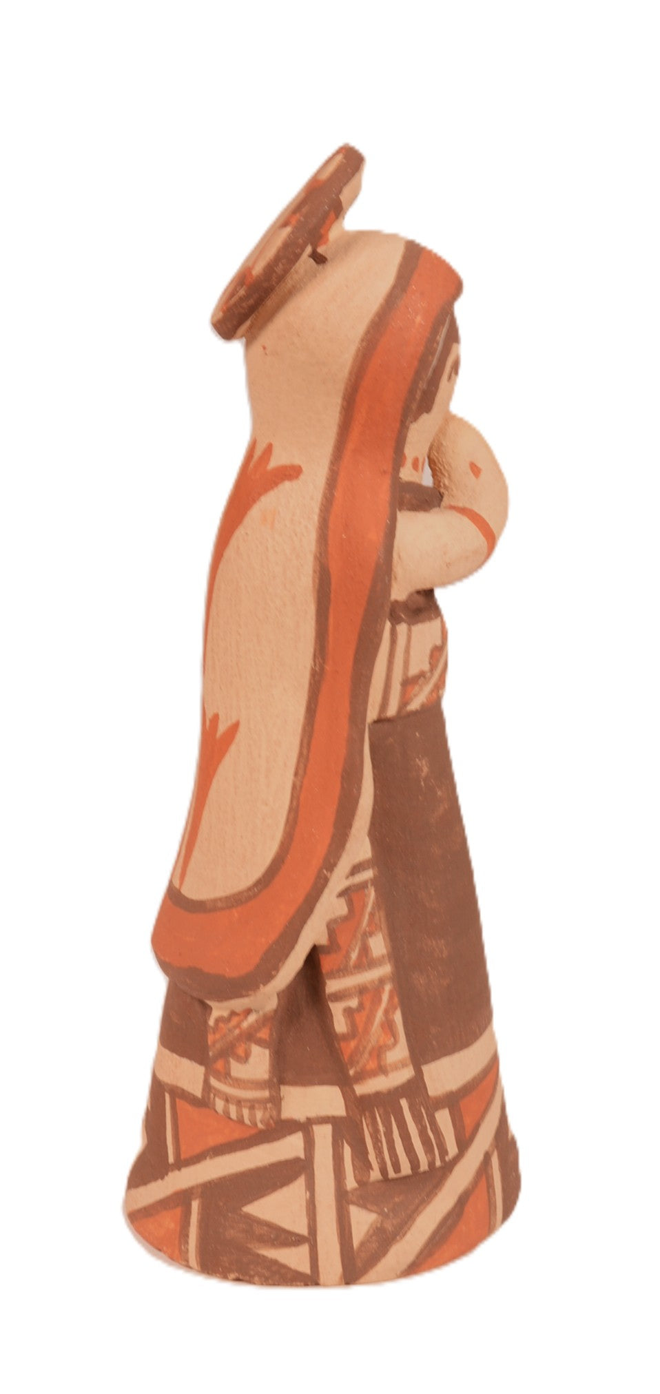 Jemez Pueblo with Halo Praying Pottery By Fannie Loretto