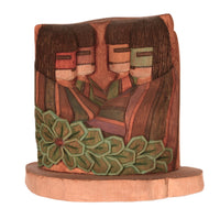 Hopi Pueblo "Prayers at Sunrise" Coochsiwukioma Kachina Carving By Delbridge Honanie