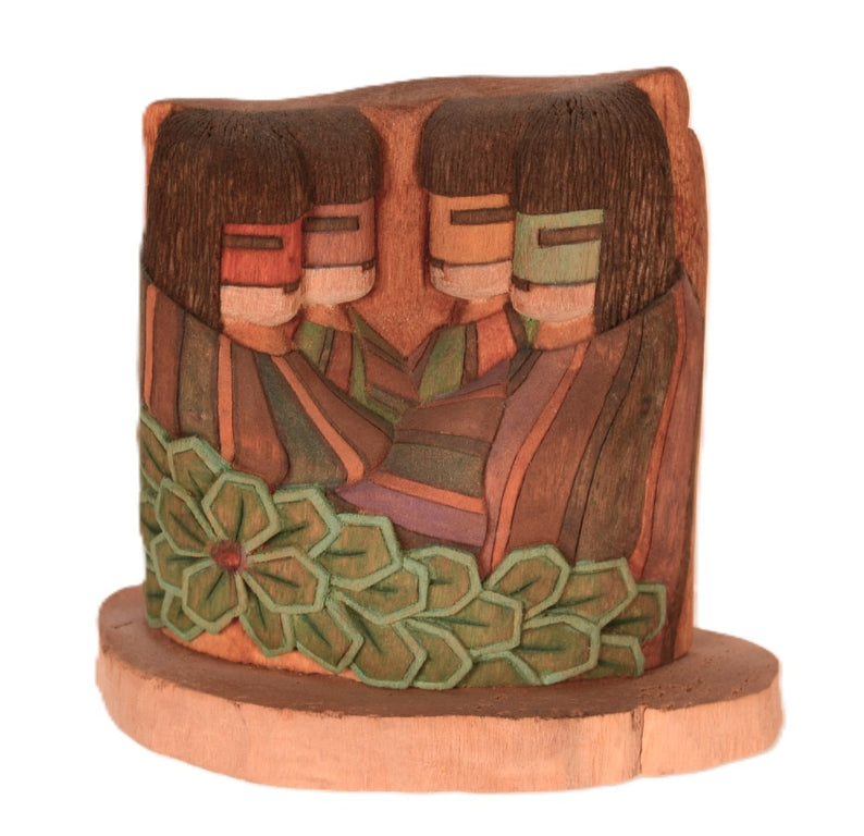 Hopi Pueblo "Prayers at Sunrise" Coochsiwukioma Kachina Carving By Delbridge Honanie