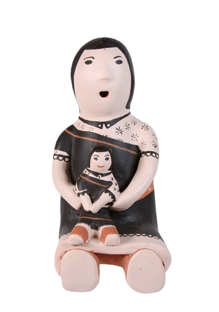 San Felipe Pueblo Storyteller Pottery Doll By Frances Garcia