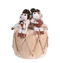 Cochiti Pueblo Storyteller Pottery Dolls on a Drum By Vangie Suina