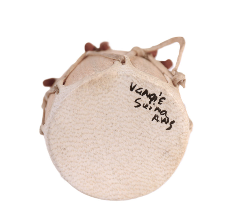 Cochiti Pueblo Storyteller Pottery Dolls on a Drum By Vangie Suina