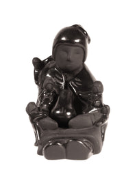 Santa Clara Pueblo Black Storyteller Pottery Doll By Jo Povi