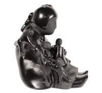 Santa Clara Pueblo Black Storyteller Pottery Doll By Jo Povi