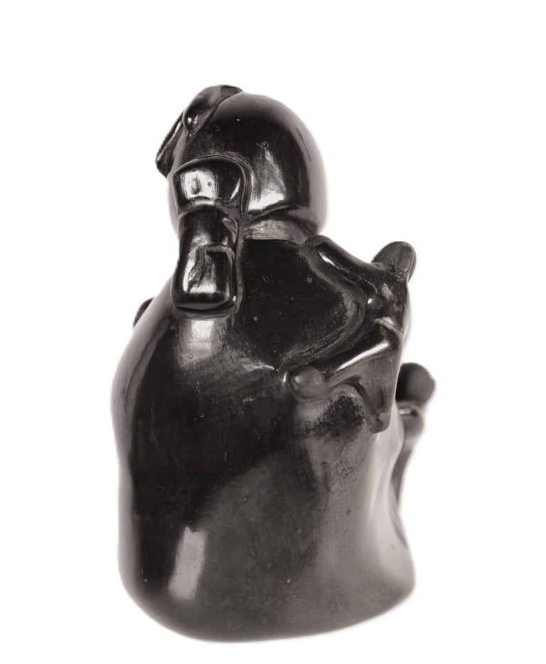 Santa Clara Pueblo Black Storyteller Pottery Doll By Jo Povi