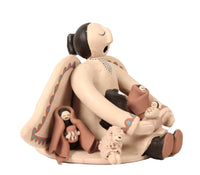 Cochiti Pueblo Angel Storyteller Nativity Pottery By Jo Venia