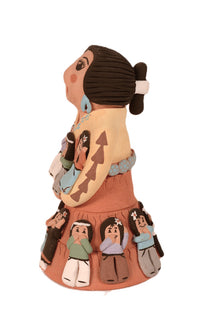 Navajo Storyteller Pottery Doll By E. Curley