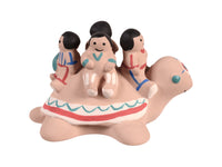 Pueblo and Mixed Pottery Group - Turtles Pottery Set of 6 - Judy Shields -