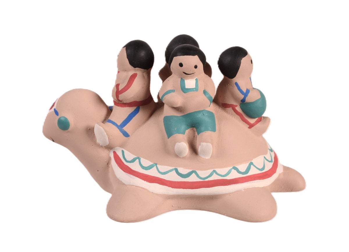 Pueblo and Mixed Pottery Group - Turtles Pottery Set of 6 - Judy Shields -