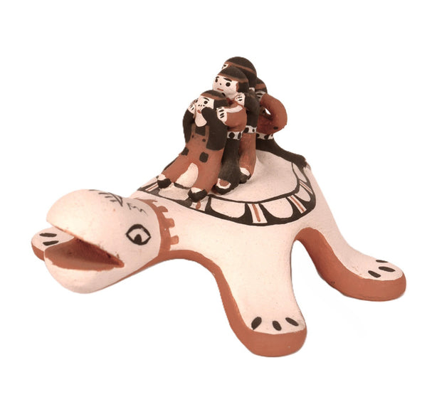 Cochiti Pueblo Storyteller Turtle Pottery By Mary O. Chalon