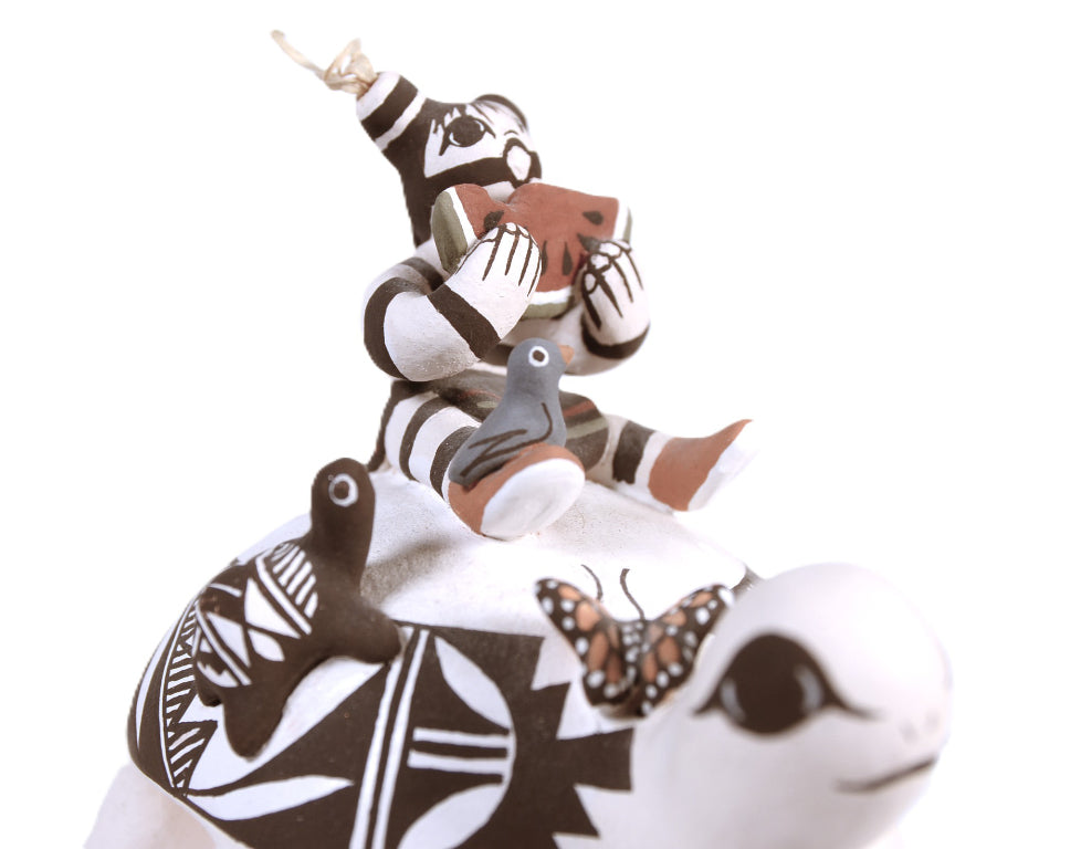 Acoma Pueblo Turtle Storyteller Pottery By Marilyn Ray