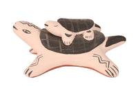 Cochiti Pueblo Turtle Pottery By Snowflake Flower