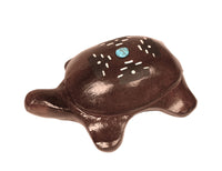 Navajo Ceramic Turtle with 1 Turquoise By Fernandez Benally