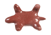 Zuni Pueblo Carved Red Stone Turtle with 1 Seashell Fetish