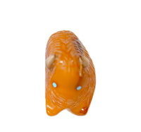 Zuni Pueblo Buffalo/Bison Fetish Carved Opaque Amber By Lynn Quam
