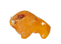 Zuni Pueblo Buffalo/Bison Fetish Carved Opaque Amber By Lynn Quam