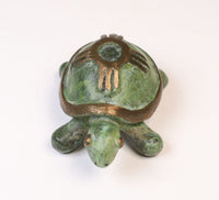 Zuni Bronze Green Metal Turtle Fetish