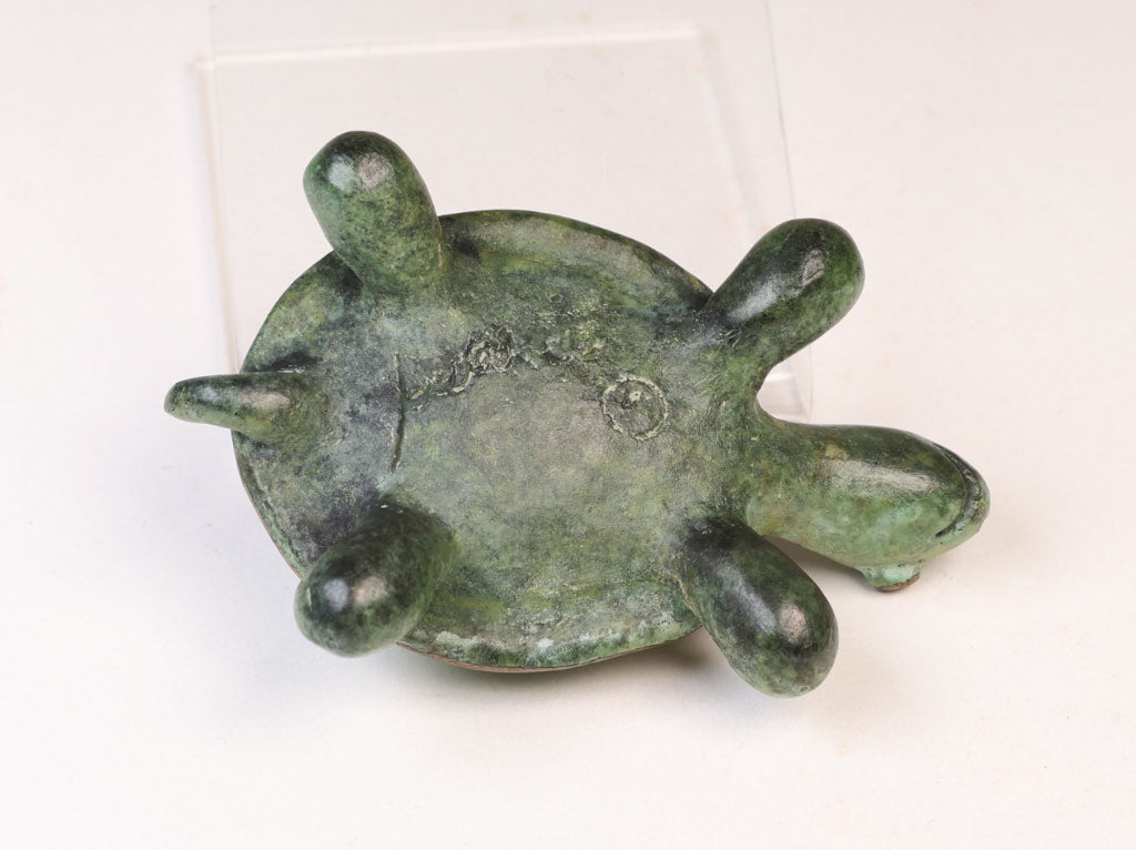 Zuni Bronze Green Metal Turtle Fetish