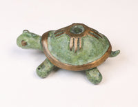 Zuni Bronze Green Metal Turtle Fetish