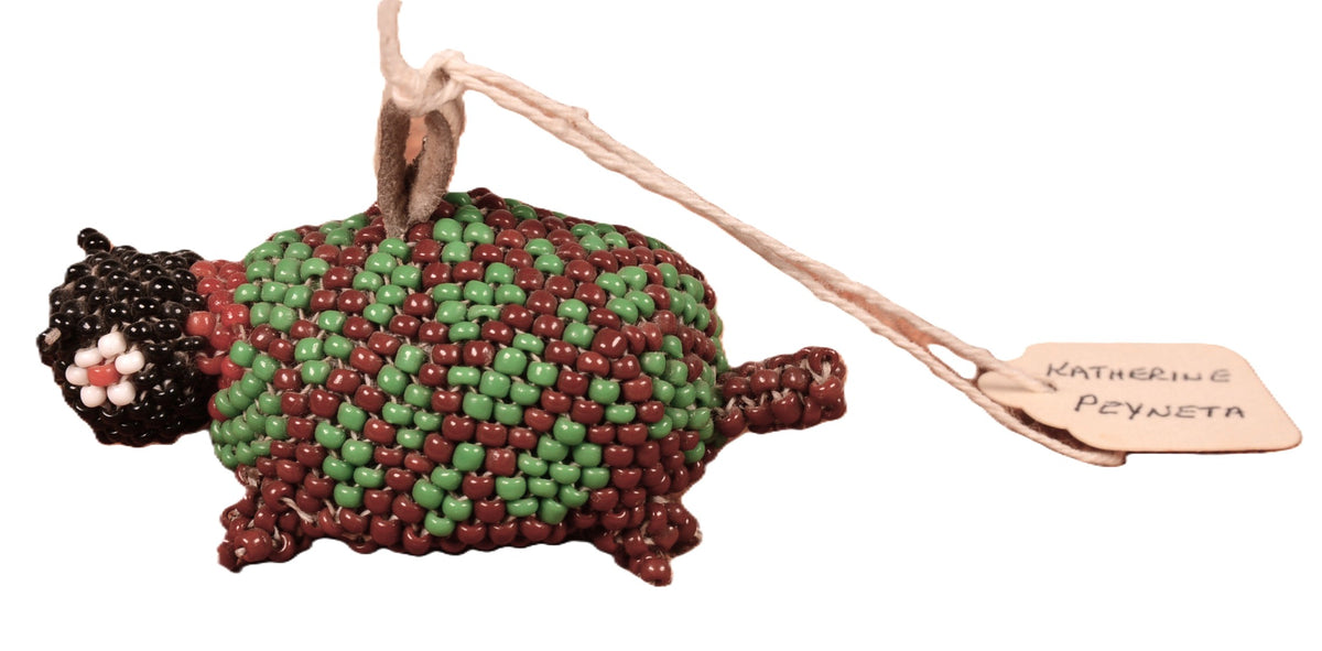 Zuni Pueblo Beaded Turtle By Katherine Peyneta
