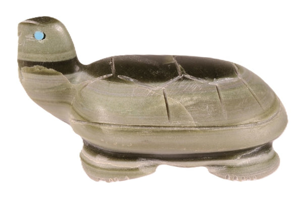 Zuni Pueblo Green Turtle Fetish