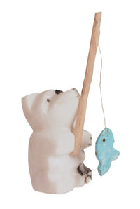 Zuni Pueblo Bear Fishing Fetish By Waldo Davis