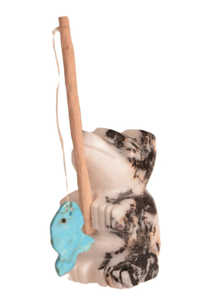 Zuni Pueblo Bear Fishing Fetish By Waldo Davis