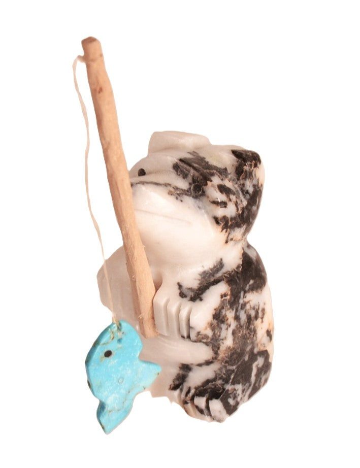 Zuni Pueblo Bear Fishing Fetish By Waldo Davis