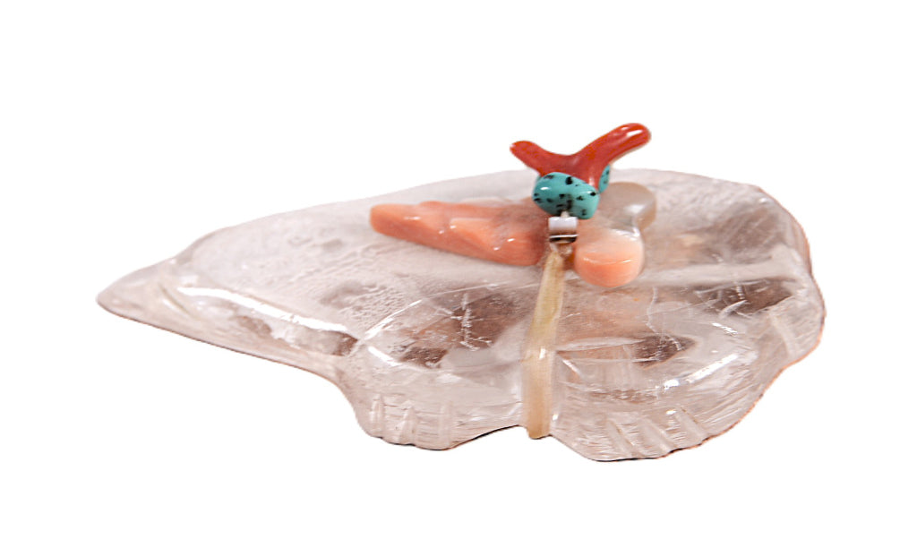 Zuni Selenite Crystal Mole Fetish By Lena Boone