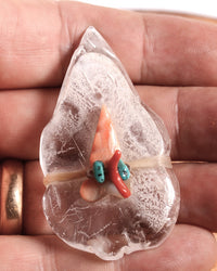 Zuni Selenite Crystal Mole Fetish By Lena Boone