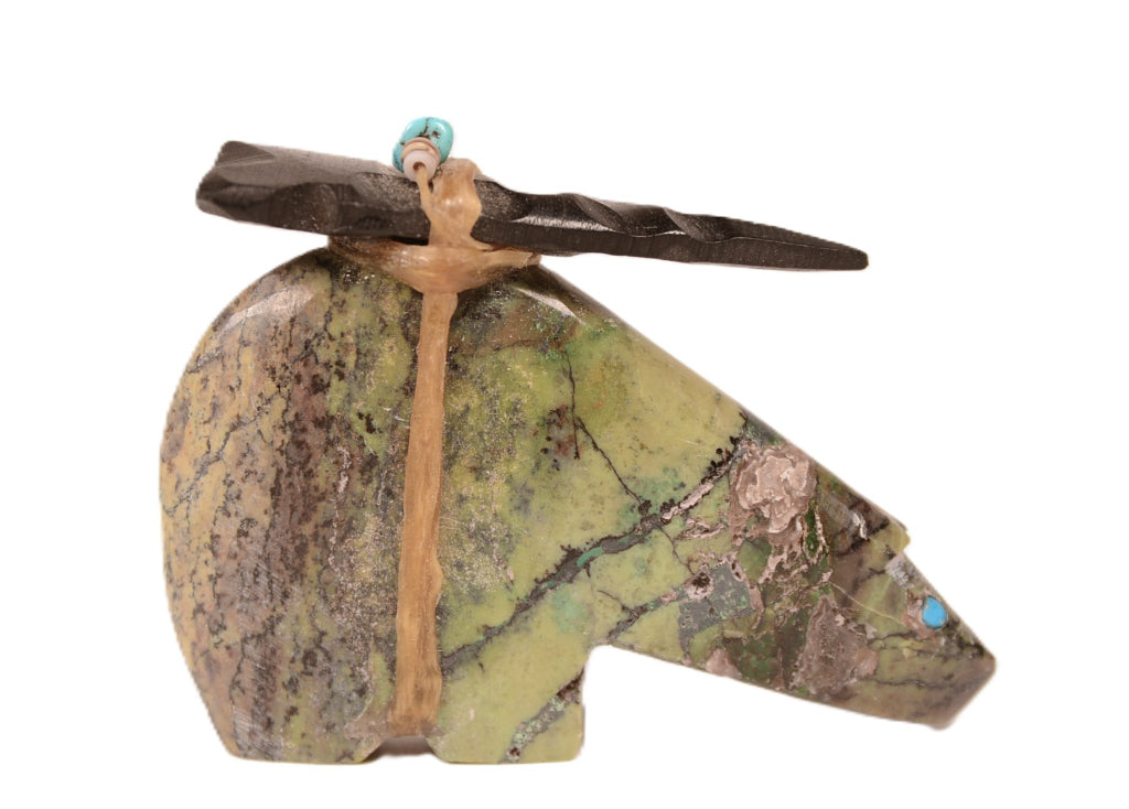 Zuni Pueblo Green Bear Fetish