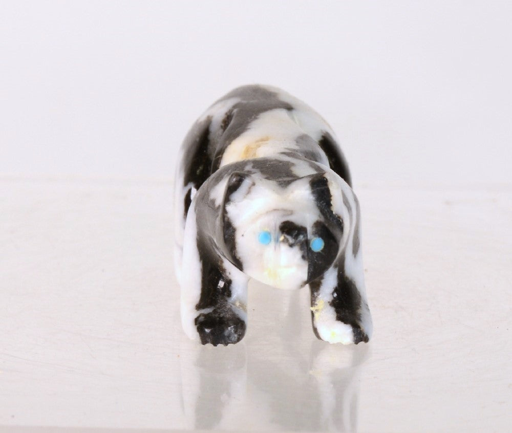 Zuni Mountain Lion Fetish - Zebra Stone - Jasper