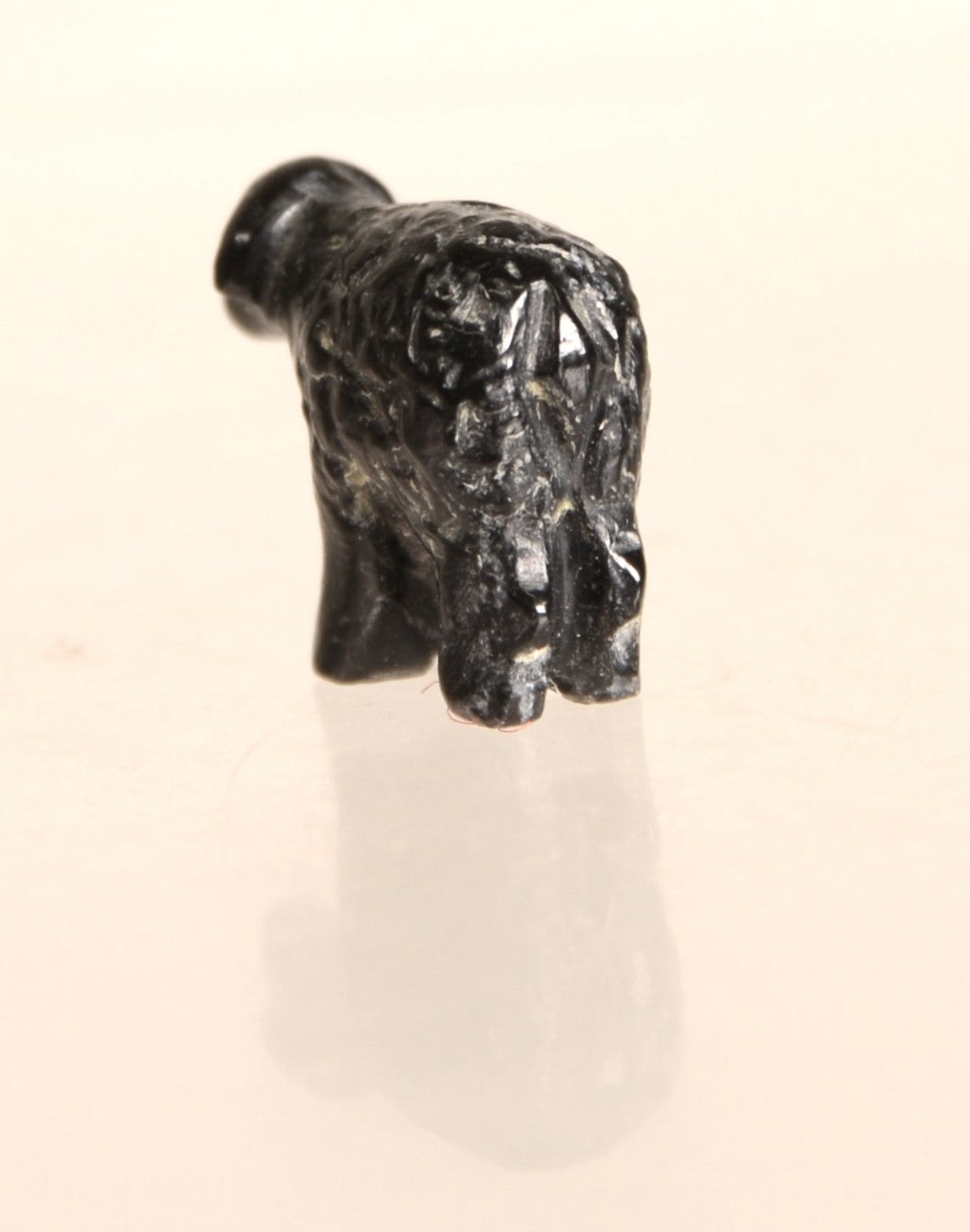 Vintage Zuni Jet Black Sheep Small Fetish Carving