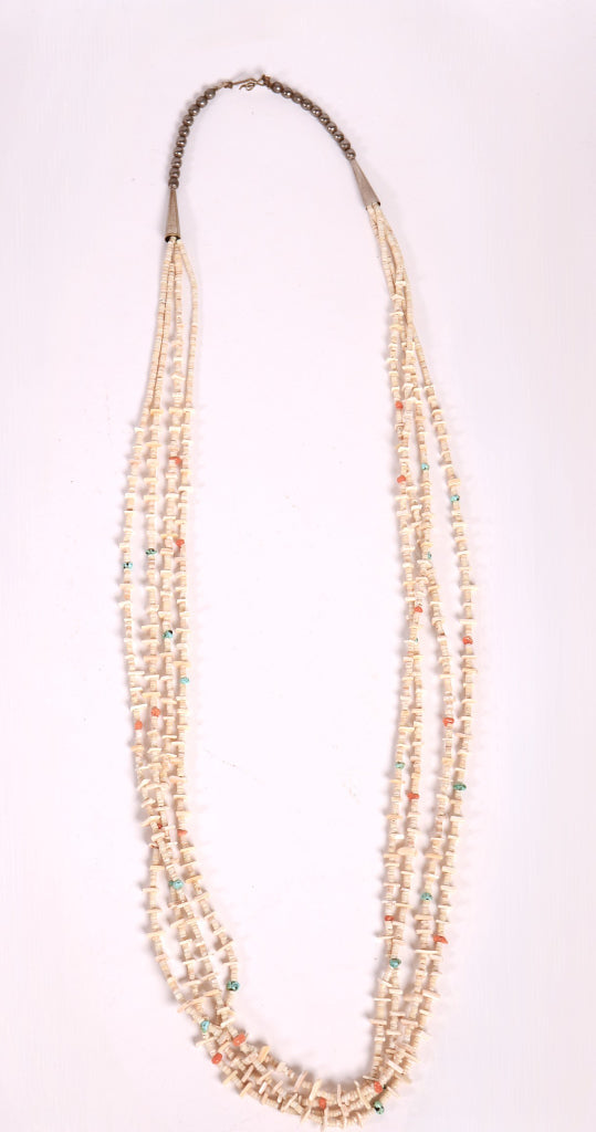 Santo Domingo Pueblo Shell and Heishi Necklace