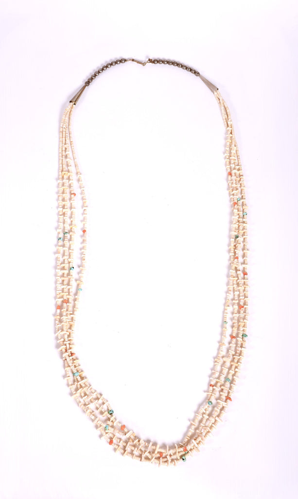 Santo Domingo Pueblo Shell and Heishi Necklace