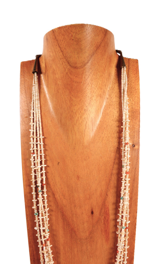 Santo Domingo Pueblo Shell and Heishi Necklace