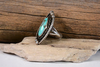 Navajo Sterling Silver and Turquoise Ring Size 8