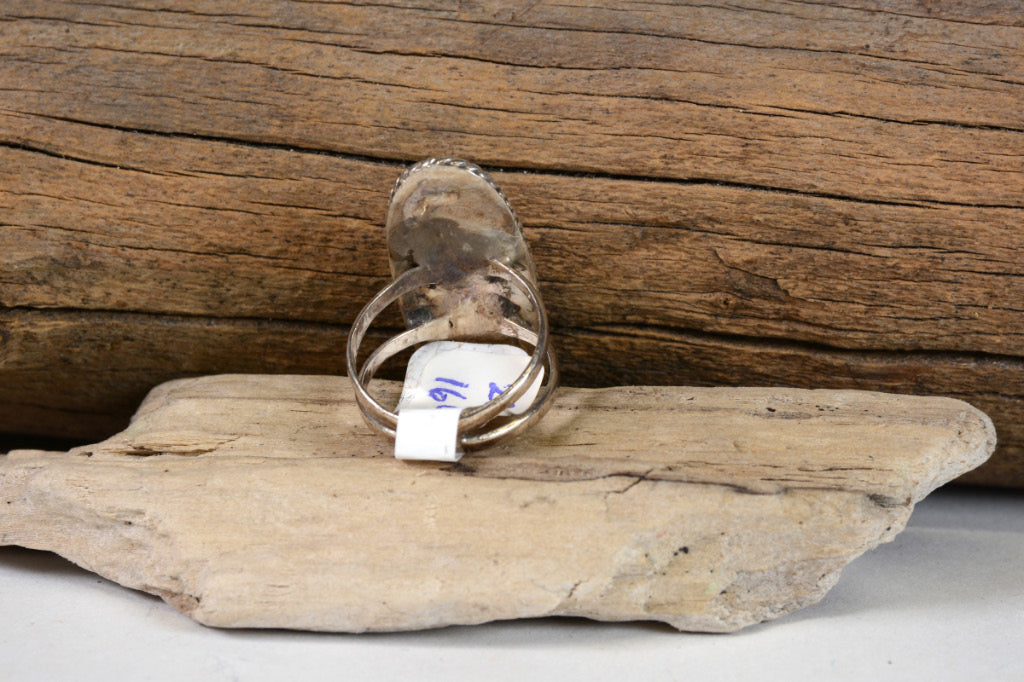 Zuni Oval Ring with Multiple Stone Settings
