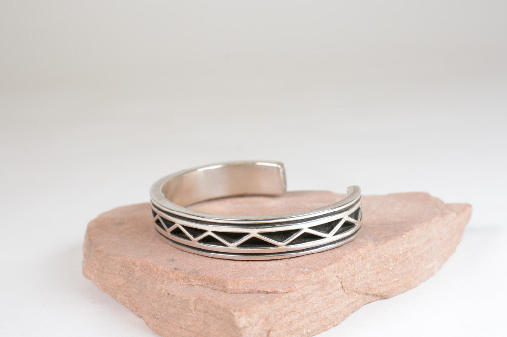 Heavy Navajo Sterling Silver Cuff Bracelet