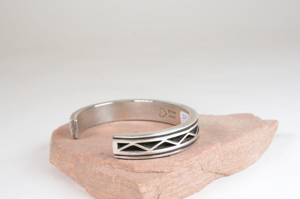 Heavy Navajo Sterling Silver Cuff Bracelet