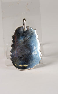 Navajo Sterling silver pendant with Coral and Turquoise settings