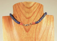 Santo Domingo  Lapis and shell Necklace by Margaret Tenorio
