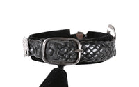 Santa Fe New Mexico Sterling Silver and Black Leather Bracelet By Richard Lindsay