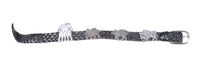Santa Fe New Mexico Sterling Silver and Black Leather Bracelet By Richard Lindsay